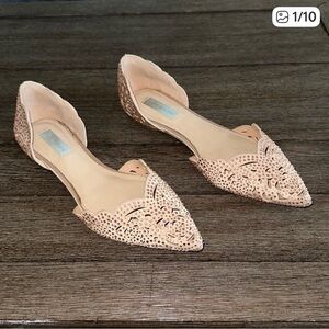 Betsey Johnson Blue Lucy embellished flats